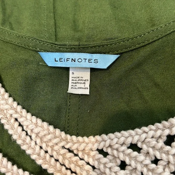 ANTHROPOLOGY LEIFNOTES Braided Rope Neckline Tank Top Cami - Picture 8 of 9